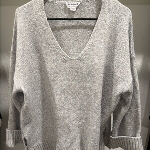 For The Republic Women's Gray V-Neck Sweater